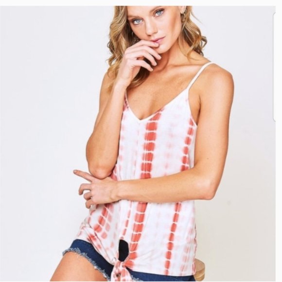 Tie front tie dye tank top - Picture 5 of 5